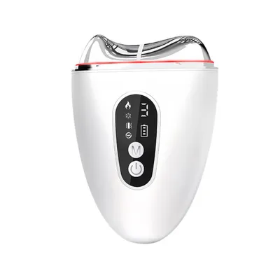 Produktbild von Elektrisches Gua-Sha-Massagegerät zur Gesichtsstraffung mit Vibration, Wärme, Kälte, LED-Lichttherapie und Mikrostrom-Muskelstimulation für den Körper