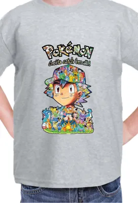 Produktbild von Kinder T-Shirt Japan Manga Anime Comics Pokemon 019, / Grau