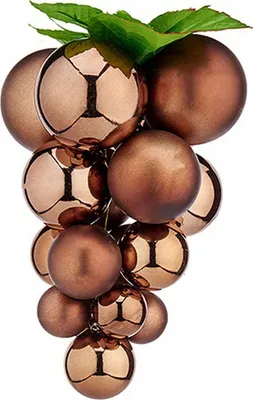 Image de Boule de Noël en plastique de Raisins bruns Plastique 18 x 18 x 28 cm
