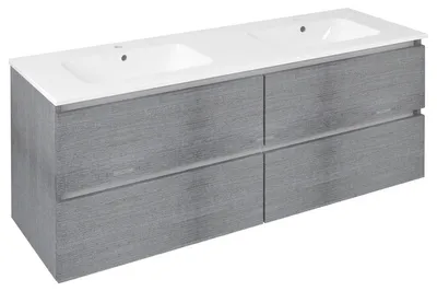 Produktbild von Sapho EZARA Doppelunterschrank 140x55x46cm, Silbereiche
