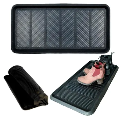 Produktbild von Schuhmatte Schuhablage Unterlage Abtropfschale 80 x 40 cm Gummi