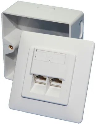 Immagine prodotto di LogiLink Presa a vista e da incasso Cat. 6 2 x RJ45 bianca