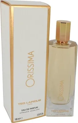 A perfume bottle and its box are displayed against a white background.