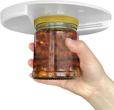 Produktbild von Famanu Dosenöffner für schwache Hände und Senioren - Küchenhelfer für einfaches Öffnen von Gläsern und Flaschen