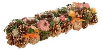 Produktbild von 4er-set herbstliche tischkerzenhalter aus glas für teelichter - Feeric Lights & Christmas