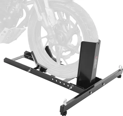 Immagine prodotto di Cavalletto per moto Cavalletto per moto 381-558,8 mm Regolabile, Cavalletto per moto Capacità di carico 816,5 kg, Adatto per pneumatici di larghezza 76,2-203,2 mm Cavalletto per paddock anteriore