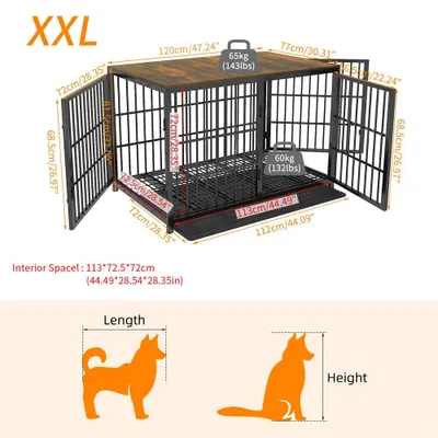 Produktbild von Hundebox - Hundekäfig - Hundezwinger - Große Hundebox - Modulares System - Abnehmbare Schublade