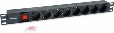 Produktbild von Equip 333283, 1U, Horizontal, Kunststoff, Schwarz, 8 AC-Ausgänge, 1,8 m