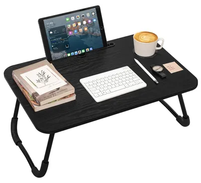 Obrázek produktu pro Skládací stolek na notebook s držákem na kávu a tablet