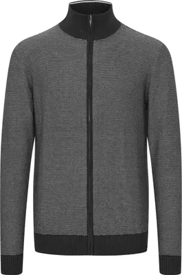 Produktbild von FQ1924 FQLewis Herren Strickjacke Cardigan Feinstrick mit Stehkragen und Reißverschluss Meliert