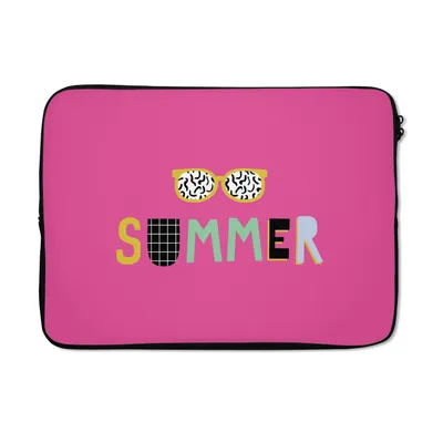 Produktbild von MuchoWow® Laptop Hülle 14 ZollSommer - Zitat - Sonnenbrille Laptoptasche - Laptoptasche - Stoßsicher - Schutzhaube