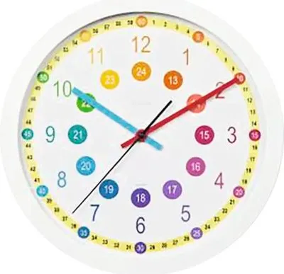Produktbild von Hama 00222203, Wand, Analoge Uhr, Kreis, Mehrfarbig, Kunststoff, Glas