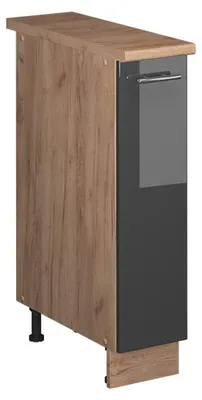 Immagine prodotto di Armadio cucina dispensa alto Vicco Fame-Line Antracite lucido/Rovere dorato 20 cm, PL Rovere, Model 62118