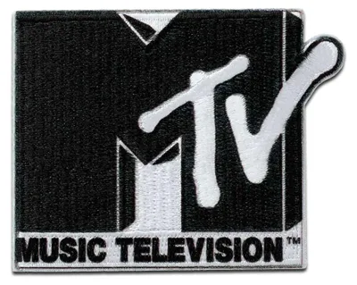 Produktbild von Mono-Quick MTV Schwarz - Aufnäher, Bügelbild, Aufbügler, Applikationen, Patches, Flicken, zum aufbügeln, Größe: 5,7 x 6,8 cm