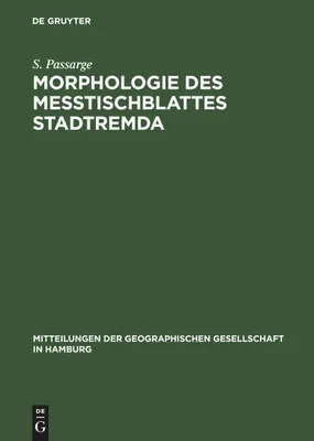 Produktbild von Morphologie des Meßtischblattes Stadtremda
