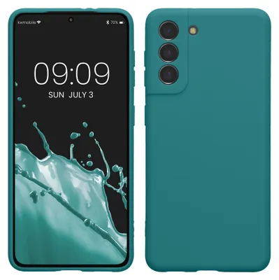 Produktbild von kwmobile Handyhülle für Samsung Galaxy S21 Hülle - weiches Handy Silikon Case - Schutzhülle Cover - Petrol matt