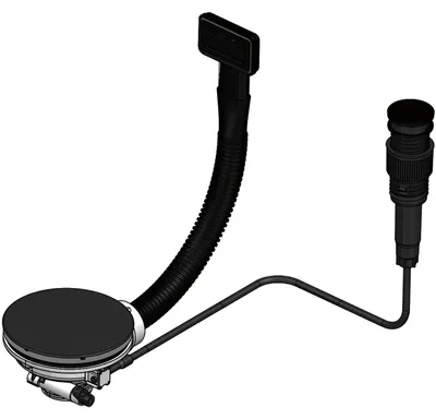 Produktbild von Reginox Druckknopfventil - Spülenventil R37331 schwarz 35 mm