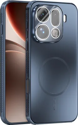 Produktbild von Matte PC TPU Hülle für Oppo Find X9 Pro Magnetische Handyhülle mit Linsenabdeckung und Wärmeableitung Stoßstange Blau