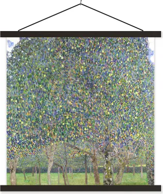 Produktbild von MuchoWow® Textilposter Ein Birnbaum - Gustav Klimt 40x40 cm mit schwarzem Rahmen - Fotos
