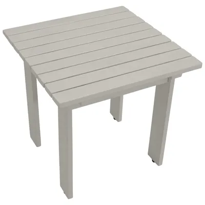 Produktbild von DEGAMO Beistelltisch Kaffeetisch Holztisch RIJEKA 46x46cm, Eukalyptus weiss, Innen Außen