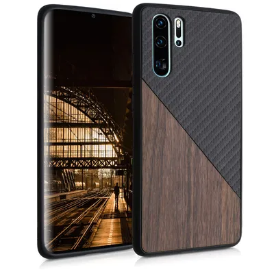 Produktbild von kwmobile Hülle kompatibel mit Huawei P30 Pro - Handyhülle - Handy Schutzhülle - Smartphone Cover - Dunkelbraun Schwarz