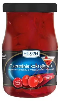 Zdjęcie produktu dla Czereśnie koktajlowe czerwone 370g Helcom
