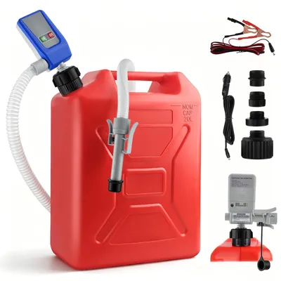 Obrázok produktu pre Elektrické benzínové čerpadlo 12 V s automatickým vypnutím, čerpadlo s výkonom 12 litrov za minútu a 4 adaptérmi