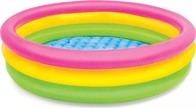 Produktbild von INTEX 57412NP - Planschbecken - Sunset Glow Baby Pool 3-Ring (114x25cm) Babypool