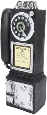 Immagine prodotto di Telefono antico - Design classico decorativo - Stile vintage - Leggero - Telefono da incasso - Facile da installare