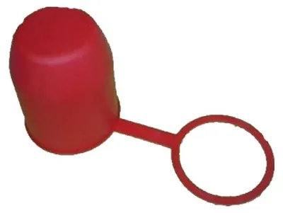 Produktbild von 2 Stück - Schutzkappe für Kupplungskugel mit Schlaufe rot