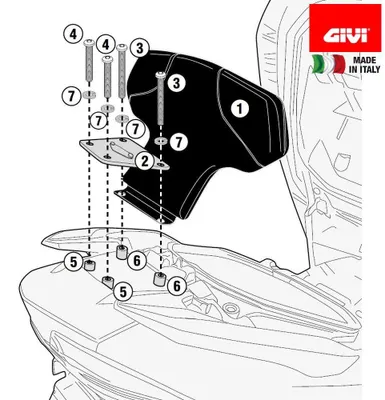 Produktbild von Rückenlehne GiVi für Beifahrer für Suzuki Burgman 400 (17-19)