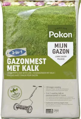 Obrázek produktu pro Hnojivo na trávník s vápnem 250 m² – Pokon