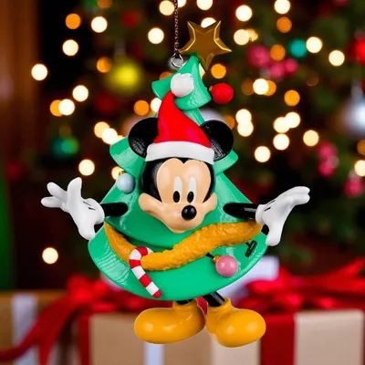 Produktbild von Kurt S. Adler by Disney Christbaumfigur 3D Mickey mit Weihnachtsbaum 10 cm PVC