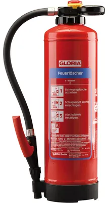 Produktbild von Wasserfeuerlöscher 6 kg aufladb.Brandkl.34 A m.Wandh.
