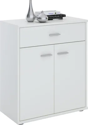 Produktbild von Kommode Sideboard Schrank TOMMY weiß, Anrichte mit 1 Schublade und 2 Türen