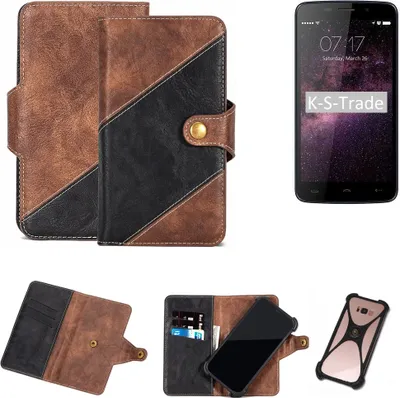 Produktbild von K-S-Trade Handy Hülle Schutz Hülle Schutzhülle Bookstyle Case kompatibel mit Homtom HT17 Handy Cover Hülle Schutztasche 1x