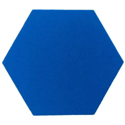 Zdjęcie produktu dla Heksagon filcowo-korkowy 15x17 cm panel dekoracyjny niebieski