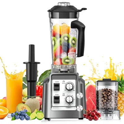 Standmixer 1800 W, 2 l + 0,6 l Mahlwerk, Edelstahlmesser
