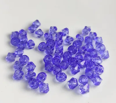 Immagine prodotto di Bicono a doppio cono 100 pezzi Perline acriliche di cristallo sfuse con foro, 4 mm 100 pezzi, blu