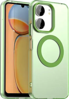 Immagine prodotto di Custodia magnetica per Xiaomi Redmi 13R / Redmi 13C 5G/4G, sottile custodia antiurto traslucida opaca Verde