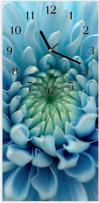 Produktbild von Wanduhr aus Glas mit Motiv Blütenzauber- 30 x 60 cm - inkl. Aufhängesystem