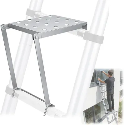 Produktbild von Leiter Arbeitsplattform 150 kg, Edelstahl, stabile Standfläche, für Renovierung