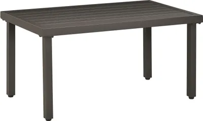 Produktbild von Gartentisch, Beistelltisch, Stahlrahmen, braun, 91 x 51 x 46 cm