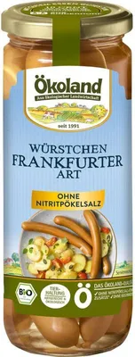 Produktbild von ÖKOLAND Würstchen Frankfurter Art in Delikatess Qualität 0% - 540g