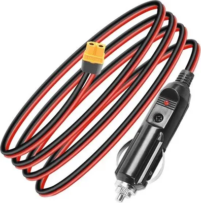 Image de Connecteur de câble XT60 pour 12 V/24 V - Station de recharge pour voitures et camions de 1,5 m avec connexion sécurisée