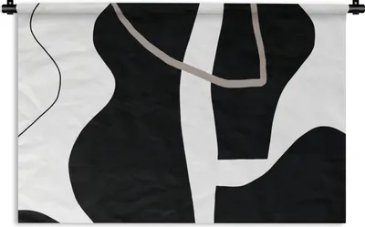 Produktbild von MuchoWow® Wandteppich Wandbehang Abstrakt - Minimalismus - Design 90x60 cm Tapisserie Dekoration Wandtuch - Wandskulpturen - Bildteppich