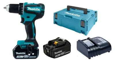 Productafbeelding van MAKITA Accuboormachine, borstelloos, Li-Ion LXT 18 V, 3,0 Ah, Makpac, model DDF485SFJ