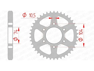 Produktbild von AFAM Kettenrad Stahl Standard - 530