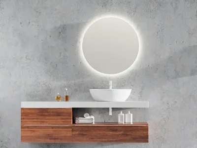 Produktbild von LED Lichtspiegel Bad Wandspiegel FRANZI rund Ø60cm