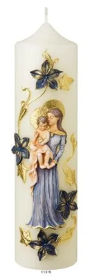 Produktbild von Marienkerze Altarkerze Madonna mit Kind 30 x 8 cm